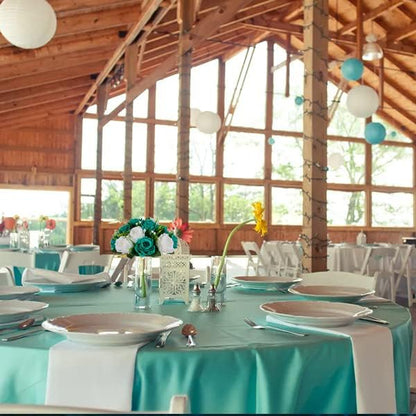 Artificial Flowers Silk Rose Flower Ball Centerpieces, Teal and White