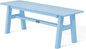VINGLI 47” Outdoor HDPE Bench, Weatherproof Garden Bench w/Metal Legs, Poly Lumber Porch Benches, 660 LBS Capacity Outdoor Backless Patio Benches for Entryway Deck (Blue)