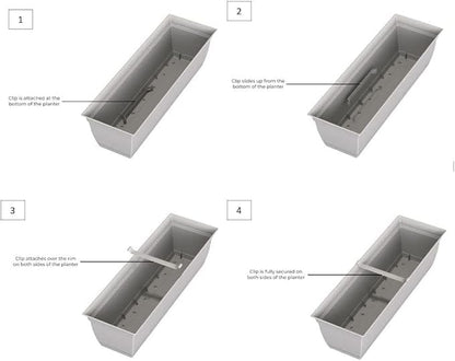 The HC Companies 30" Eclipse Plastic Window Box 7.76"x29.98"x6.57" in Clay Color