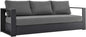 Modway Tahoe Aluminum Outdoor Patio Sofa in Gray Charcoal