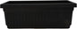 The HC Companies 17.5 Inch Venetian Rectangular Window Planter Box - Lightweight Plastic Indoor Outdoor Plant Pot with Drainage for Windowsill, Herbs, Flowers, Black