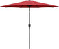 Simple Deluxe 9' Patio Umbrella Outdoor Table Market Yard Umbrella with Push Button Tilt/Crank
