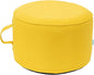 QILLOWAY Indoor/Outdoor Inflatable Stool,Round Ottoman,All Weather Foot Rest for Camping or Home,Yellow