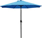 Sunnyglade 9' Patio Umbrella Outdoor Table Umbrella with 8 Sturdy Ribs (Blue)