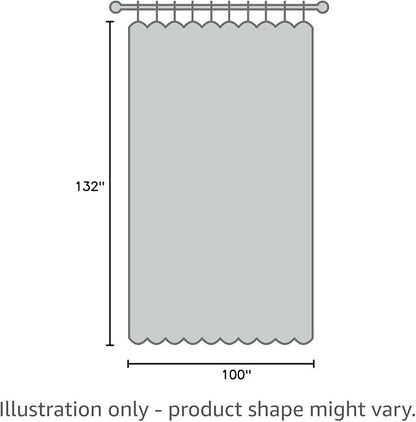 NICETOWN Sliding Glass Door Curtain Extra Long 132 inches Long, Grommet Thermal Insulated Blackout Patio Door Curtain Room Divider for Bedroom/Pergola, Gray, W100 x L132, 1 Panel