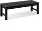 Psilvam Knight Bench, Two Person Outdoor Poly Lumber Patio Backless Bench, Weatherproof Garden Bench That Never Rot and Fade, Suit for Garden, Porch and Park (Black)