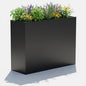 Tall Metal Planter for Outdoor Plants,38"Lx13"Wx30"H All-Weather Durable Plant Box,Large Rectangular Planter with Drainage Holes & Removable Shelf,Modern Decor for Tall Small Plants, Trees, Flowers