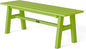 VINGLI 47” Outdoor Bench Garden Bench HDPE Porch Bench w/Metal Legs, Poly Lumber Patio Bench, 660 LBS Capacity Outdoor Backless Bench(Green)