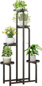 Plant Stand Indoor Outdoor 5 Tier Metal Plant Shelf for Multiple Plants Corner Flower Holders for Living Room Balcony Bedroom Patio Garden, Black (Black, 5-Tier)