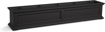 Mayne Fairfield 5-Foot Window Box – Self-Watering, Weather-Resistant Planter for Flowers – Durable Design for Outdoor Use, Perfect for Windows