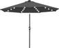 ABCCANOPY 10FT Durable Solar Led Patio Umbrellas with 32LED Lights (Dark Gray)