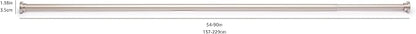 Amazon Basics No Drill Adjustable Indoor Outdoor Tension Curtain Rod, 54-90" Length, Nickel