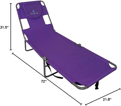 Ostrich Chair Backpack Chaise Chair, Purple