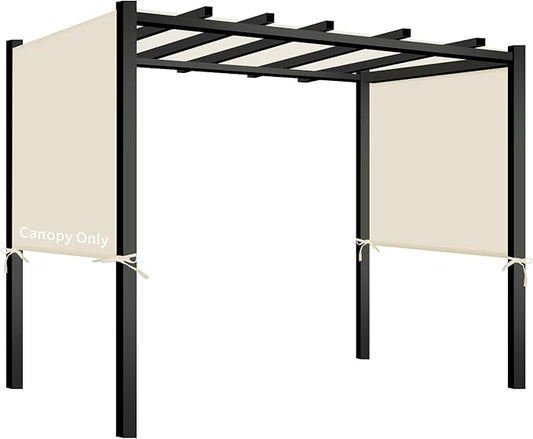 Universal Canopy Cover Replacement for 17x6.8 Ft Outdoor Pergola Structure, Garden Pergola Shade for Gazebo Patio Porch Balcony, Outdoor Waterproof Pergola Canopy Top(Cover Only) (Beige)