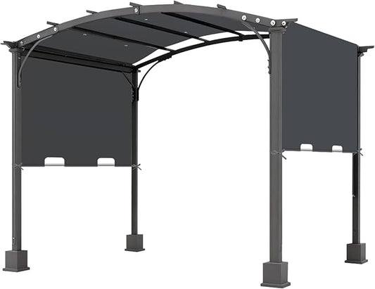 85'' x 208'' Universal Pergola Replacement Cover for Doubleton Steel Pergola L-PG080PST, Waterproof Sunshade Canopy Top for Patio Gazebo, Deck, Porch, Yard, Outdoor Cover Only (Grey)