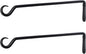 16 inch Plant Hanger, Sturdy Hanging Plant Bracket Outdoor, Hanging Plant Wall Hook Heavy Duty, for Hanging Bird Feeders, Planters, Lanterns, Wind Chimes, Indoor/Outdoor Use, Black, Set of 2