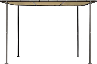 ShelterLogic 10' x 6' Solano Gazebo Canopy Charcoal Carbon Steel Frame and Water-Resistant and Sun Protection Tan Cover