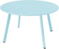 Grand patio Round Coffee Table, Weather Resistant Patio Side Table, Outdoor Round End Table with Square Feet, Great for Backyard, Patio, Deck, Blue
