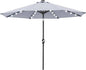 ABCCANOPY 10FT Durable Solar Led Patio Umbrellas with 32LED Lights (Gray)