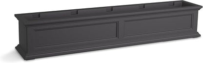Mayne Fairfield 5-Foot Window Box – Self-Watering, Weather-Resistant Planter for Flowers – Durable Design for Outdoor Use, Perfect for Windows