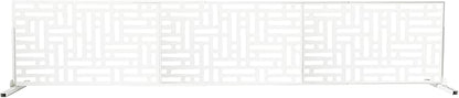 Oakland Living 6 ft. X 4 ft. White Freestanding Metal Privacy Screen Room Divider