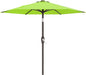 AreShark 7.5FT Patio Umbrella Table Market Umbrella with 6 Sturdy Ribs, Button Tilt/Crank Heavy-Duty Round Outdoor Umbrellas for Garden, Deck, Backyard,and Pool, Apple Green