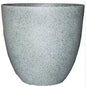 Gardener Select (EPR15-105) Large Egg Shaped Planter - Modern Indoor & Outdoor Decorative Flower Pot/Box (15 Inch, Granite Flower), Gray