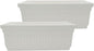 The HC Companies 30 Inch Venetian Window Planter Box with Drainage Plug, Lightweight UV-Resistant Plastic Indoor & Outdoor Planters, 2-Pack Flower Box for Garden & Home Decor, White