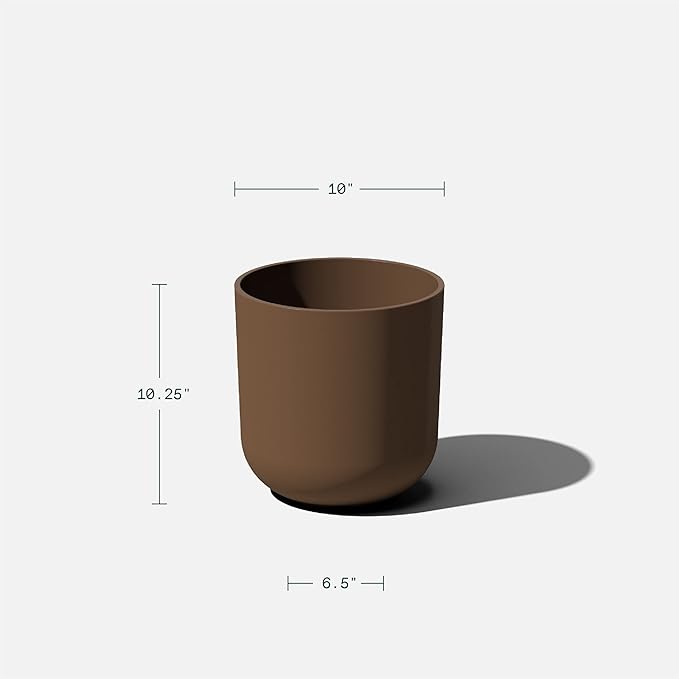Veradek Mason Series Lima Planter for Indoor/Outdoor Garden | Made from Plastic & Concrete w/Drainage Holes | Modern Décor for Succulents, Flowers, Small Plants