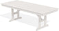 SERWALL Outdoor Dining Table, 84" Rectangular Dining Table for 6-10 Person, All Weather HDPE Outdoor Furniture for Backyard, Garden, White