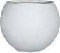 17 H x 21" Dia (15" Pot Opening) Round Fiberstone Planter with Drainage Hole, White, Indoor/Outdoor Large Plant Pot for Home Patio Garden, Ideal for Large Plants