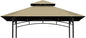 Grill Gazebo Replacement Top, 5 * 8 Outdoor BBQ Top Cover, Double Layer BBQ Gazebo Top Canopy for Model #L-GG001PST-F (Khaki)