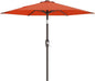 AreShark 7.5FT Patio Umbrella Table Market Umbrella with 6 Sturdy Ribs, Button Tilt/Crank, Heavy-Duty Outdoor Umbrellas for Pool, Deck, Garden and Backyard, Orange
