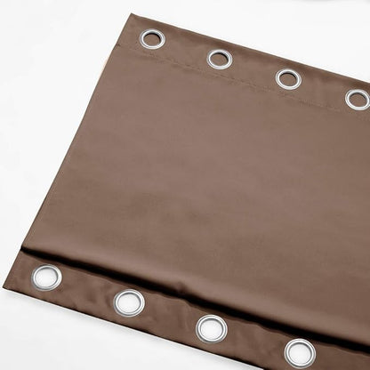 NICETOWN Outdoor Curtain for Patio Waterproof 84" W by 95" L, Thermal Insulated Rustproof Steel Top and Bottom Grommets Blackout Indoor Outdoor Drape, Windproof & Keep Privacy, 1 Panel, Tan-Khaki