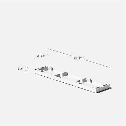Veradek Midori Long Trough Planter (White, 31 inch - 2 Pack with 2 Saucer Trays)