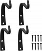 Cast Iron Plant Hooks for Hanging Baskets Indoor, Heavy Duty Plant Hangers Outdoor, Rustic Planter Hook Hanging Lanterns Bird Feeders, 4 Inch (4 Pack)