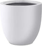 Kante 16.5" Dia Round Concrete Planter, Large Outdoor Modern Indoor Decorative Plant Pots with Drainage Hole and Rubber Plug for Home and Garden, Pure White