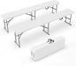 VINGLI 6 feet Plastic Folding Bench,Portable in/Outdoor Picnic Party Camping Dining Seat, Garden Soccer Multipurpose Entertaining Activities, Smooth HDPE Tabletop, 2 Pack, White
