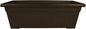 The HC Companies 28 Inch Romana Planter Box with Drainage Plug, Lightweight UV-Resistant Plastic Outdoor Planters, 1-Pack Flower Box for Garden, Patio, Balcony, and Fence, Chocolate