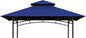 Grill Gazebo Replacement Top, 5 * 8 Outdoor BBQ Top Cover, Double Layer BBQ Gazebo Top Canopy for Model #L-GG001PST-F (Blue)