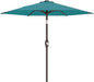 AreShark 7.5FT Patio Umbrella Table Market Umbrella with 6 Sturdy Ribs, Button Tilt/Crank, Heavy-Duty Outdoor Umbrellas for Pool, Deck, Garden and Backyard, Cerulean