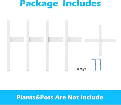 Heavy Plant Stand for 10"-16" Plant Pot Indoor Outdoor Corner, Adjustable Metal Heavy Duty for Large Pot (White 1 Pack)