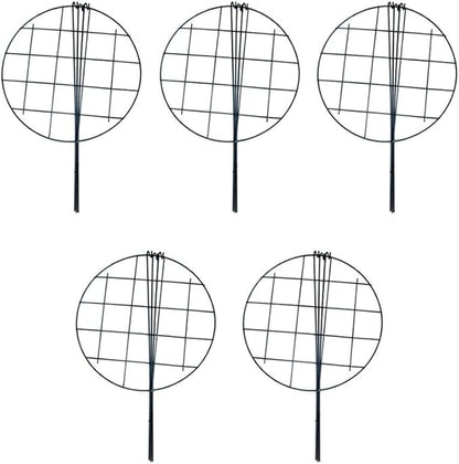 MTB Supply 5 Pack 16 x 24 inch Peony Cages,Grow Through Plant Support Stakes, Flower Support Hoops Heavy Plants Brace Rings