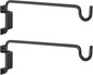 16" 360° Swivel Plant Hange - Heavy Duty Solid Steel Wall Hook, 12-Directional Adjustable for Bird Feeders, Outdoor/Indoor Plants, Garden & Patio, Rust-Resistant Black