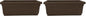 The HC Companies 18 Inch Venetian Rectangular Window Planter Box - Lightweight Plastic Indoor Outdoor Plant Pot with Drainage for Windowsill, Herbs, Flowers, Chocolate (Pack of 2)