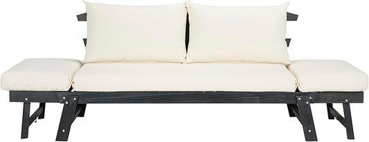 Safavieh PAT6745A Outdoor Collection Tandra Grey Modern Contemporary Daybed Day Bed
