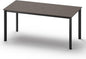 Outdoor Patio Dining Table, Aluminum & HDPS Outdoor Table with Umbrella Hole, All-Weather for Deck, Garden, Lawn, Backyard, Poolside (Charcoal)