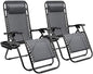 Homall Zero Gravity Chair - Patio Folding Lawn Lounge Chairs Outdoor Gravity Reclining Lounge Chair with Pillows for Poolside Backyard and Beach Set of 2 (Gray)