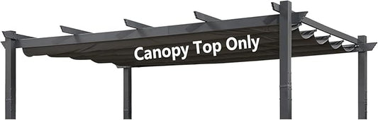 Pergola Shade Cover Replacement Canopy Top Compatible with 10 X 13 ft 6-Bar Pergola Frames - Gray (Canopy Size 116" W x 135" L, Canopy Top Only)
