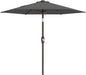 AreShark 7.5FT Patio Umbrella Table Market Umbrella with 6 Sturdy Ribs, Button Tilt/Crank, Heavy-Duty Outdoor Umbrellas for Pool, Deck, Garden and Backyard, Gray